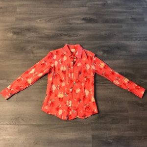 Pink Floral J.Crew Button-Down